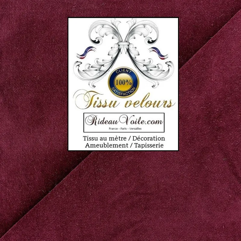 Tissu velours ameublement uni brun mètre rideau store dessus de lit sur mesure