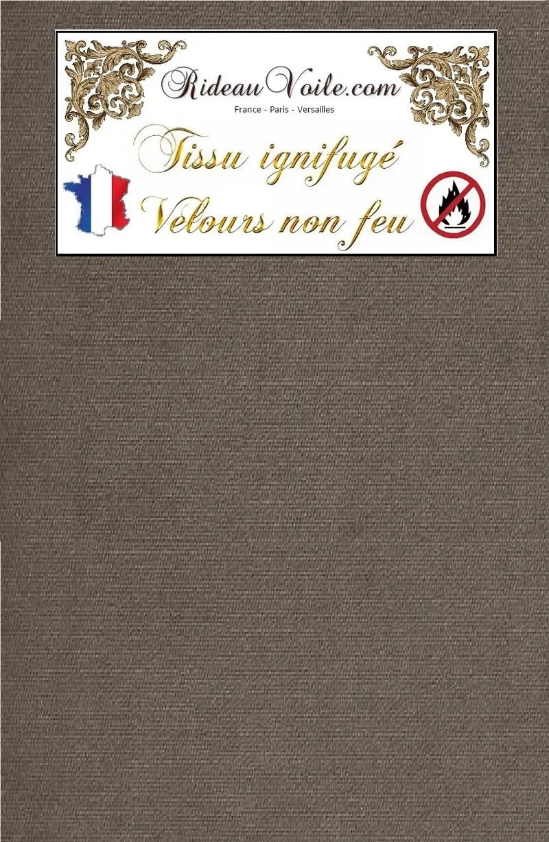 Tissu sièges et rideaux velours daim au mètre Ignifugé - Velvet fabrics fireproof meter