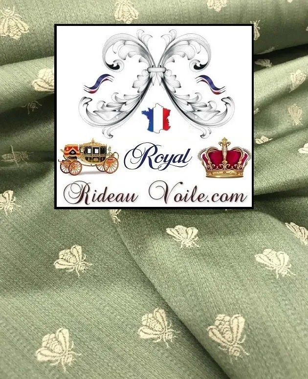 Tissu Empire Directoire Jacquard ameublement au mètre motif abeilles rideau tapisserie