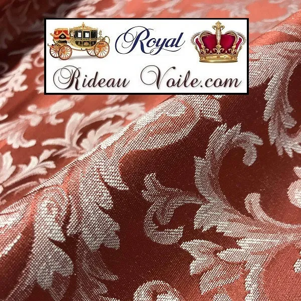 Boutique Tissu Empire rouge ameublement au mètre Jacquard Baroque rideau tapisserie