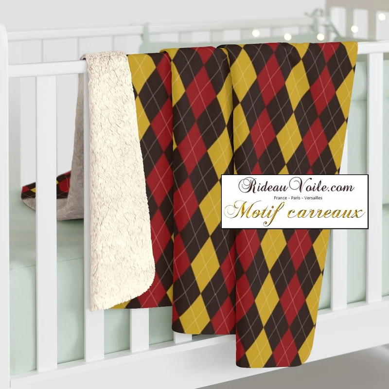 Tissus d'ameublement déco tapisserie Laine carreaux plaid tartan au mètre rideau