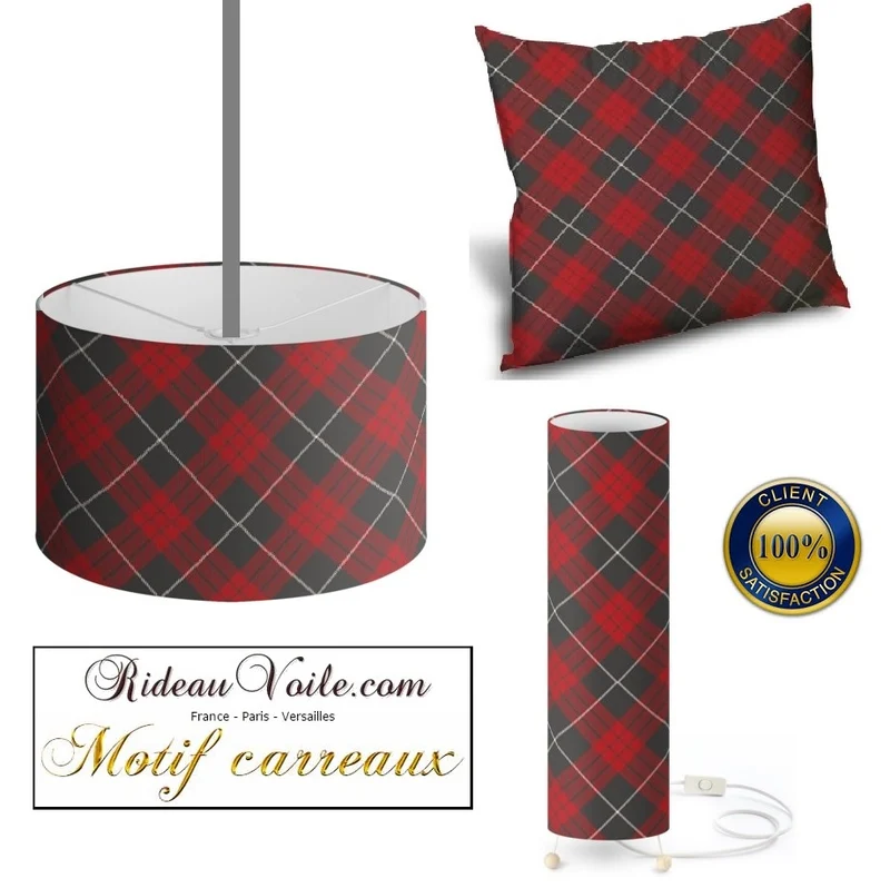 Tissu ameublement tapisserie motif carreaux Tartan au mètre déco rideau voilage plaid