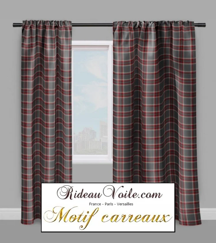 Tissu ameublement tapisserie motif carreaux Tartan au mètre rideau voilage plaid
