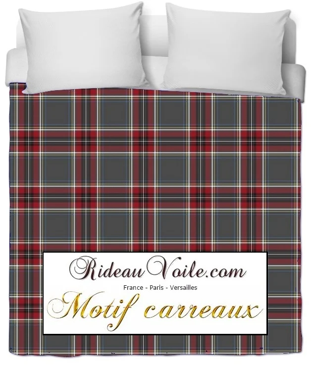Tissu ameublement tapisserie motif carreaux Tartan au mètre rideau voilage plaid