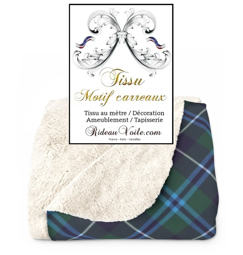 Boutique tissu ameublement tapisserie motif carreaux Tartan au mètre rideau voilage