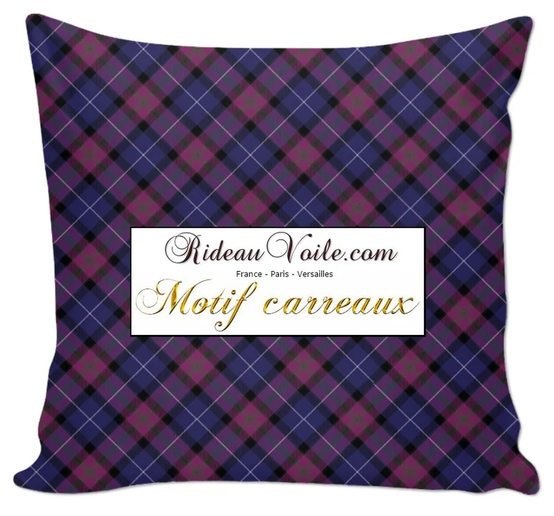 Boutique tissu ameublement déco tapisserie motif carreaux Tartan au mètre rideau voilage
