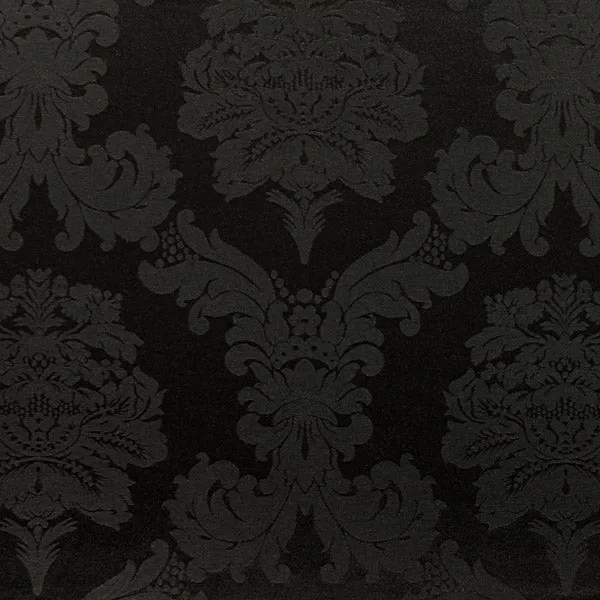 Tissu jacquard Damasco noir ameublement mètre Baroque rideau floral Damassé