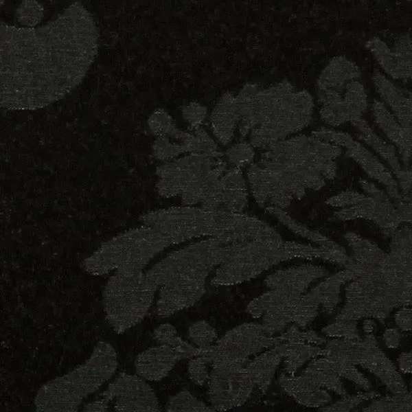 Tissu jacquard Damasco noir ameublement mètre Baroque rideau floral Damassé