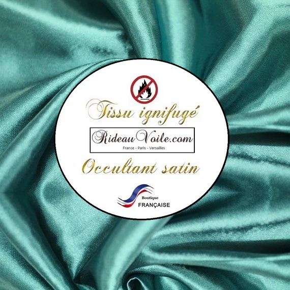 Rideauvoile Satin brillant obscurcissant tissu ameublement ignifugé mètre rideau coussin