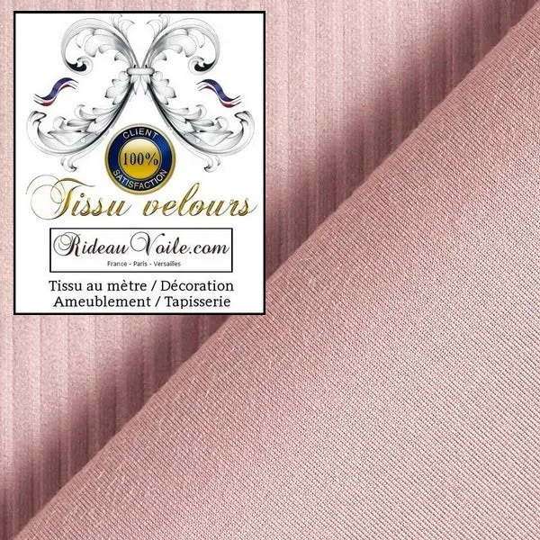 Boutique Paris Versailles tissu velours côtelé mètre ameublement rideau tapisserie rose
