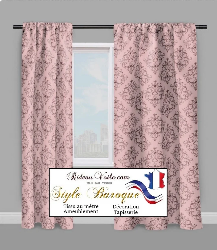 Rideauvoile ornement Baroque décoration Rideau tissu ameublement mètre voilage