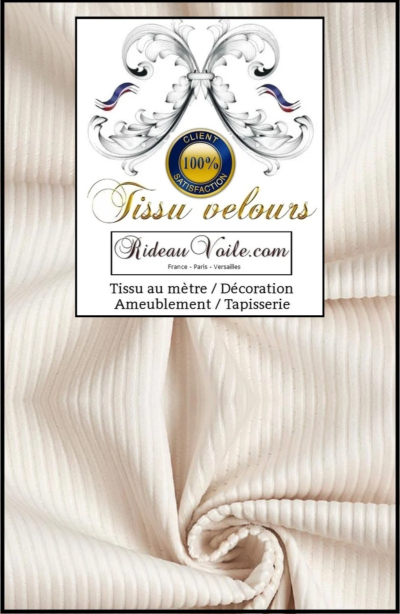 Rideauvoile boutique Tissu velours côtelé mètre ameublement rideau store coussin