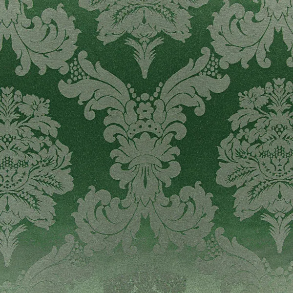 Tissu ameublement mètre jacquard Damasco Baroque rideau vert Damassé