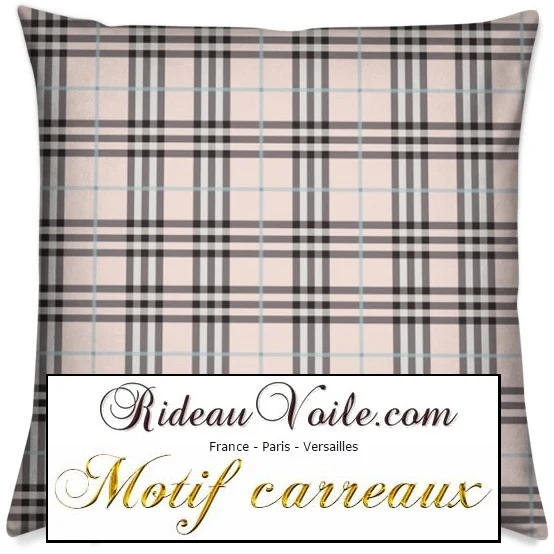Rideauvoile.com tissu ameublement motif carreaux Tartan mètre rideau voilage lainage