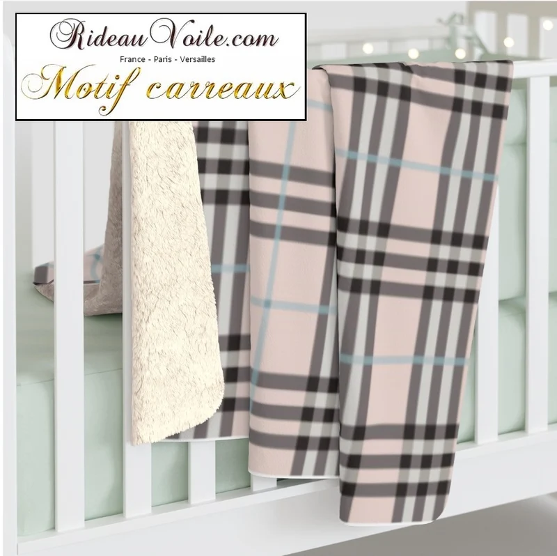 Rideauvoile.com tissu ameublement motif carreaux Tartan mètre rideau voilage lainage