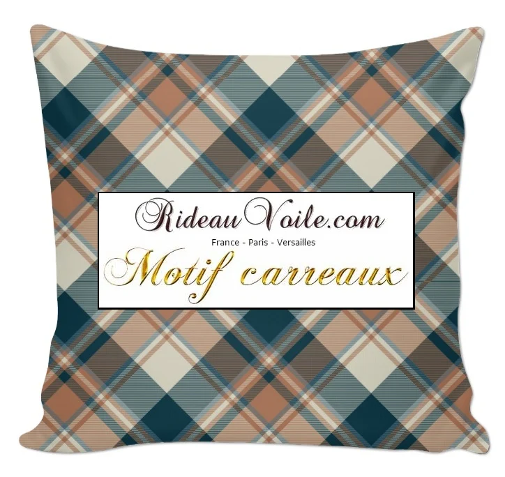 Rideauvoile tissu ameublement motif imprimé carreaux tartan mètre rideau lainage