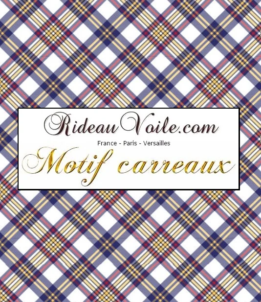 Rideauvoile.com tissu ameublement motif carreaux écossais mètre rideau tapisserie
