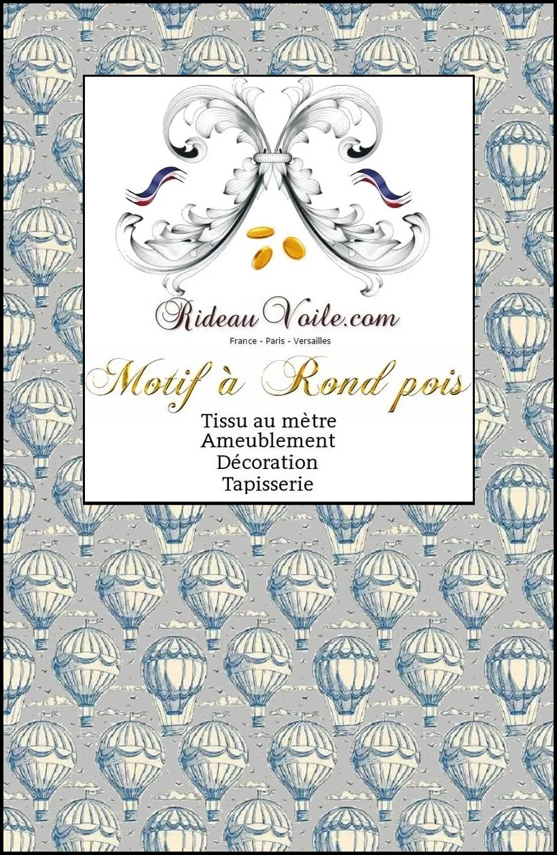 Tissu ameublement motif montgolfières ballon ameublement mètre rideau