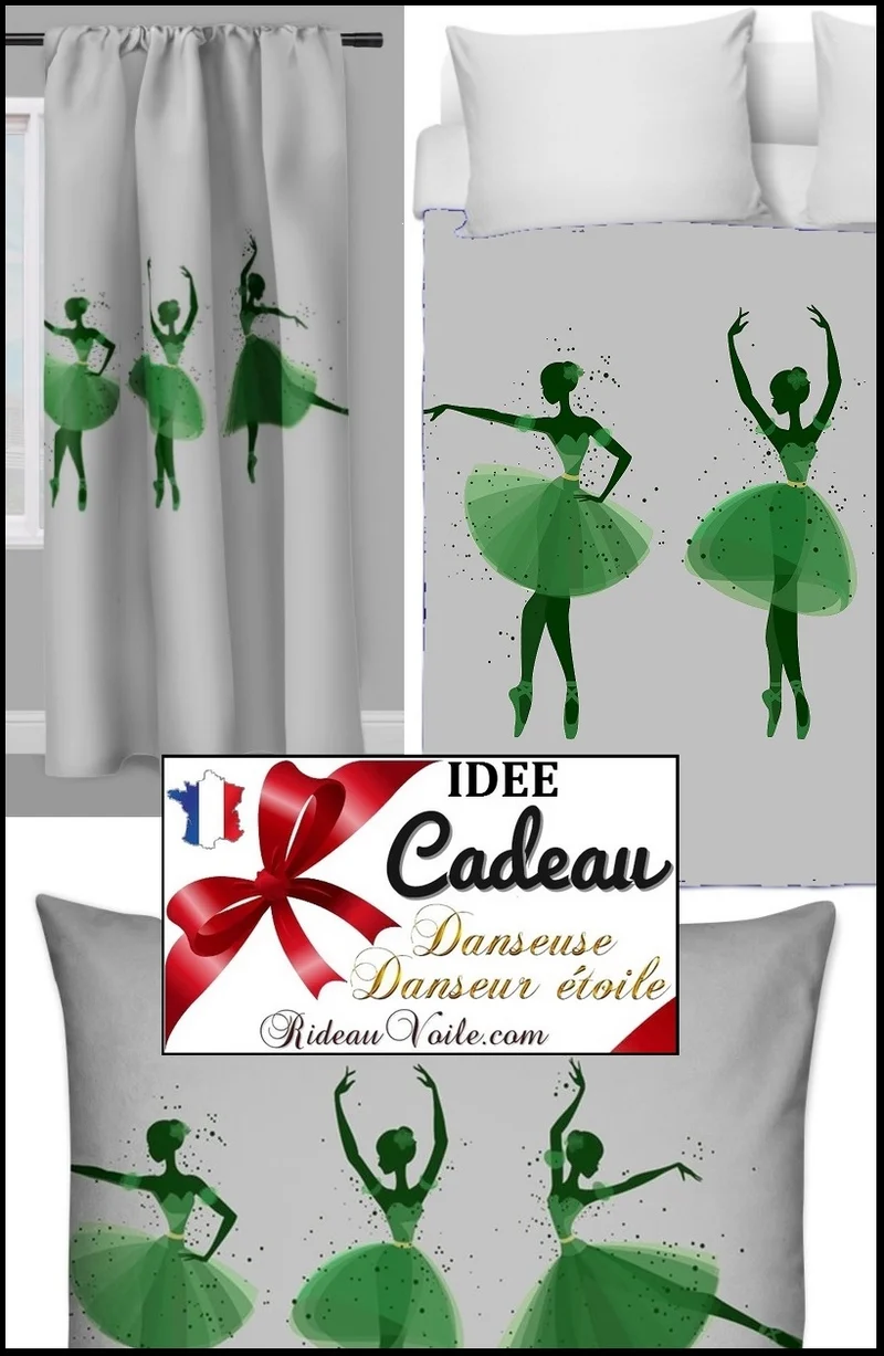 Tissu au mètre rideau voilage Motif danseuse étoile ballerine French fabrics child room