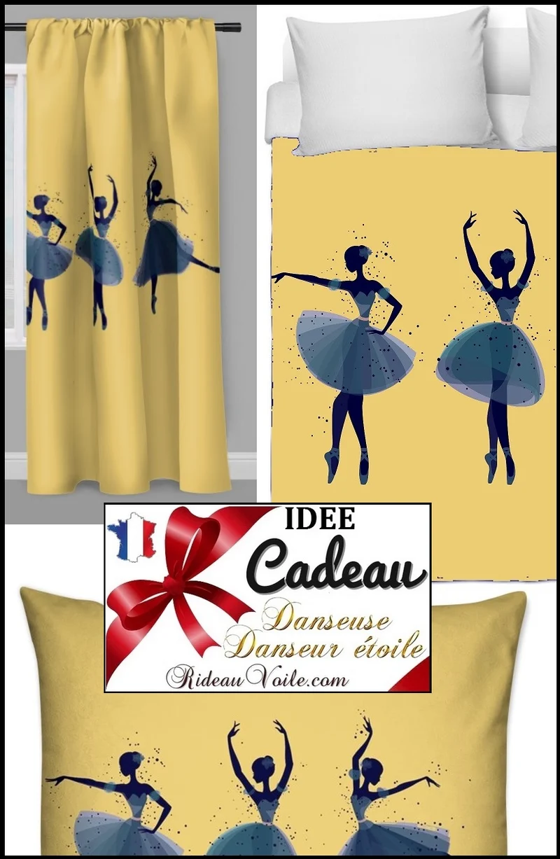 Tissu ameublement mètre Motif danseuse étoile ballerine French fabrics child room