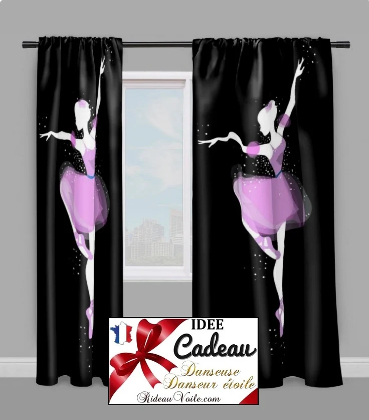 Tissu ameublement mètre Motif danseuse étoile ballerine chambre de luxe enfant