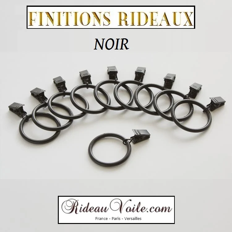 Boutique accessoire anneaux à pinces Finition rideau voilage tenture pour accrocher