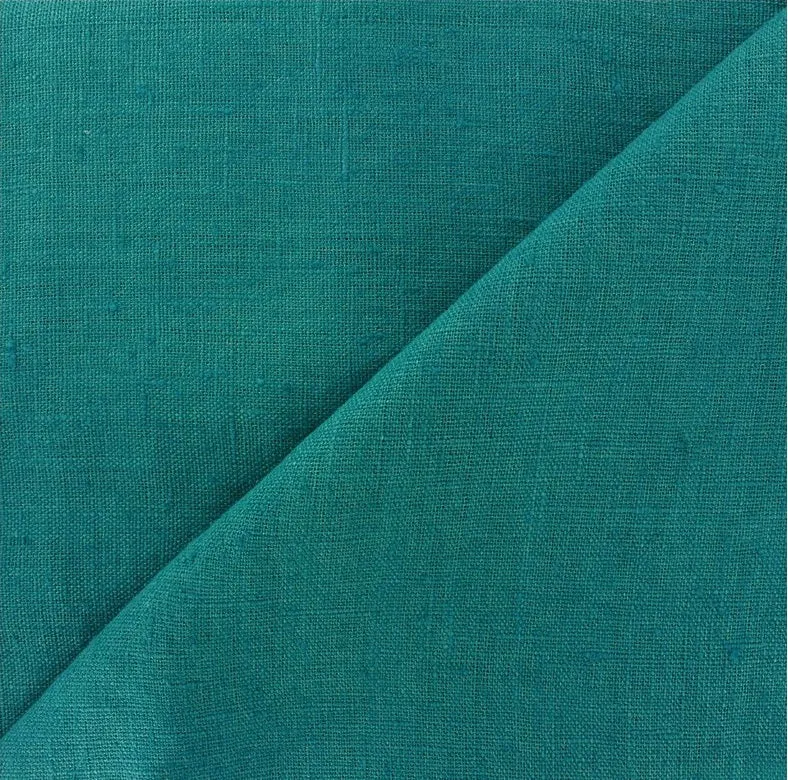 Boutique tissu Lin BLEU indien ameublement mètre rideaux finition bourdon tenture