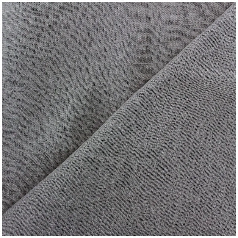 Boutique Toile de Lin 100% tissu gris lavé ameublement au mètre rideau prêt à poser