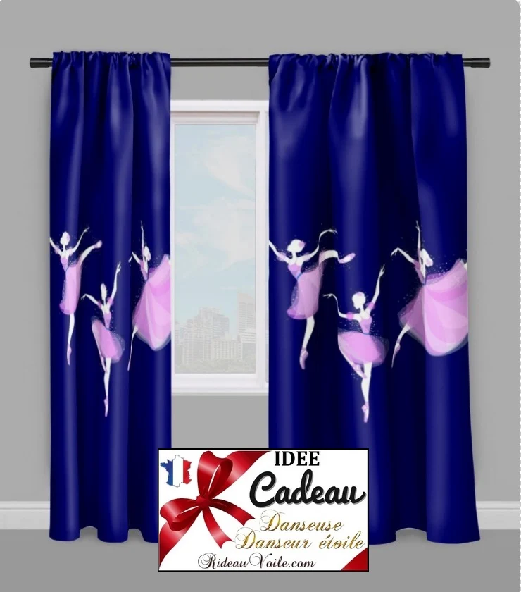 Chambre d'enfant tissu mètre Motif design danseuse étoile ballerine Décoration de luxe
