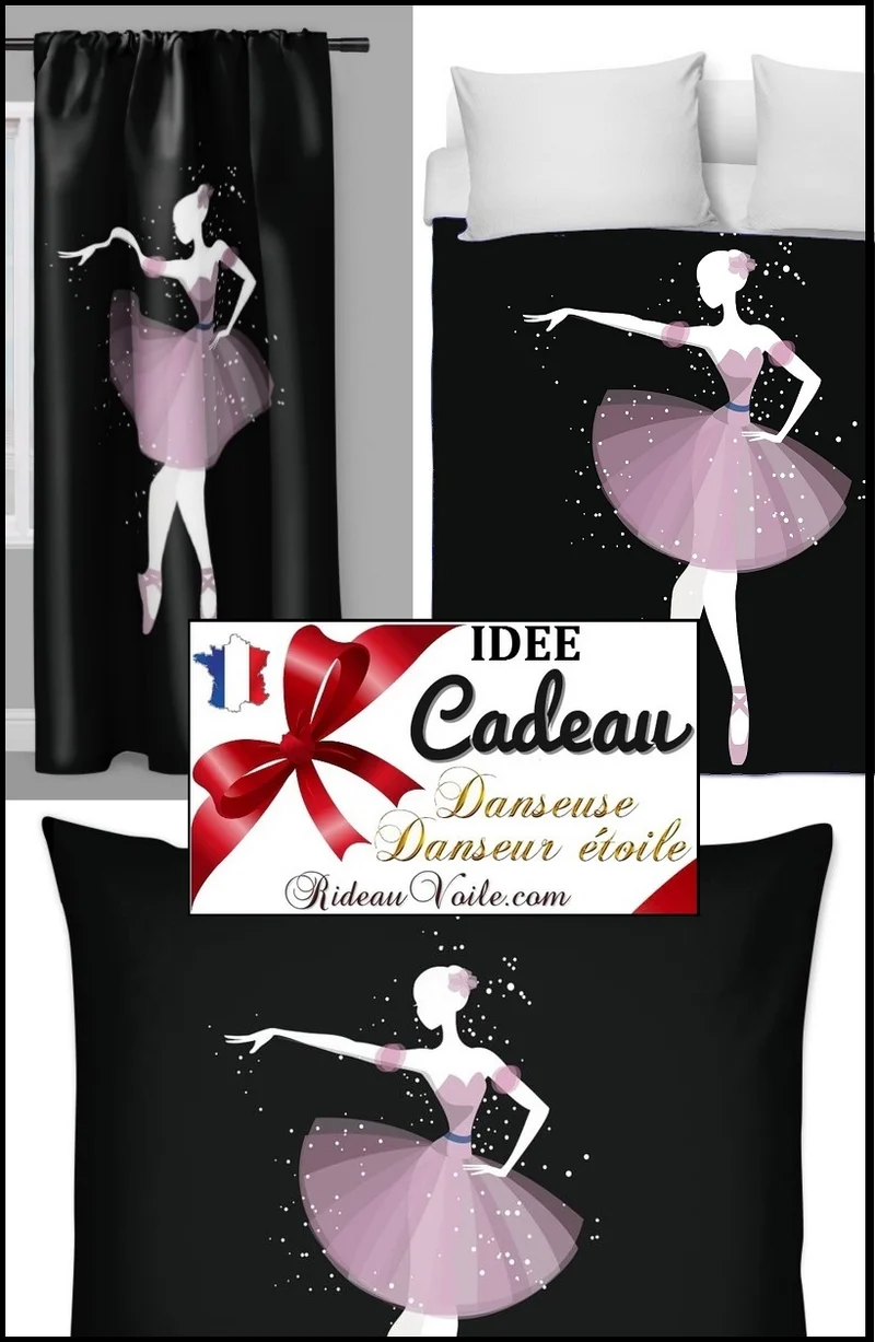 Tissu mètre rideau motif Danseuse ballerine étoile Dancing silhouette classic Fabric