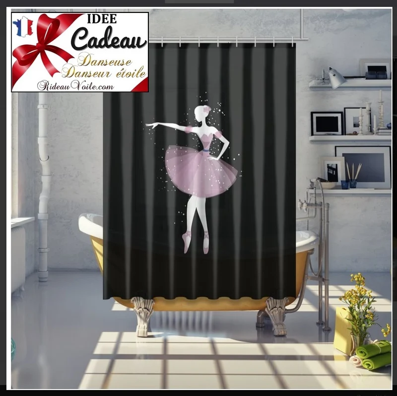 Tissu mètre rideau motif Danseuse ballerine étoile Dancing silhouette classic Fabric