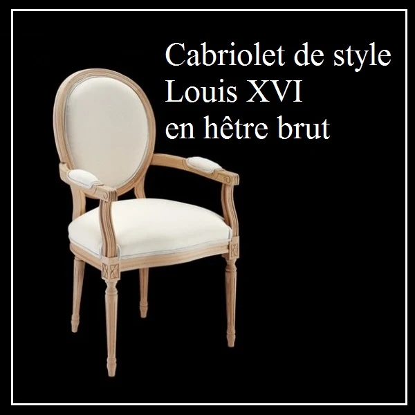 Cabriolet de style Louis XVI Versailles Paris French Decorating home Louis Armchairs