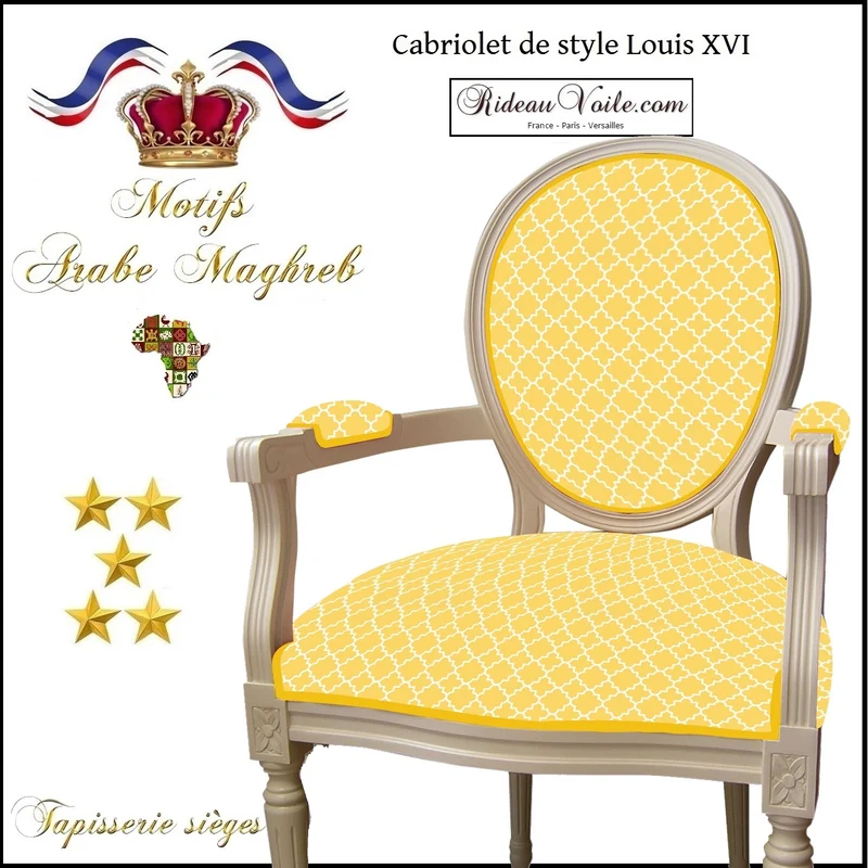 Cabriolet de style Louis XVI Versailles Paris French Decorating home Louis Armchairs
