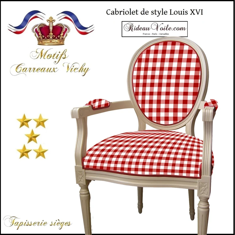 Cabriolet de style Louis XVI Versailles Paris French Decorating home Louis Armchairs