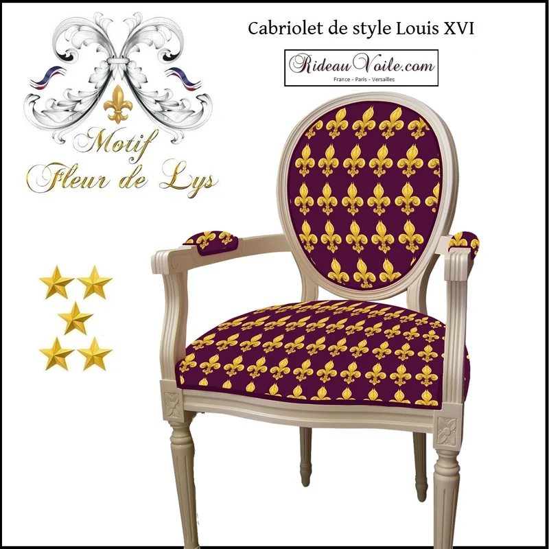 Cabriolet de style Louis XVI Versailles Paris French Decorating home Louis Armchairs