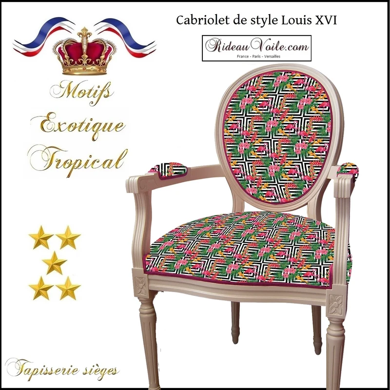 Cabriolet de style Louis XVI Versailles Paris French Decorating home Louis Armchairs