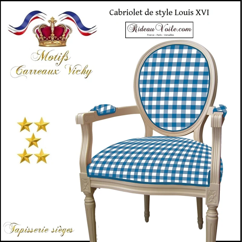Cabriolet de style Louis XVI Versailles Paris French Decorating home Louis Armchairs