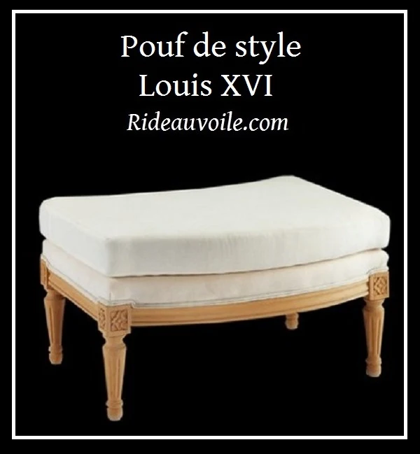 Siège Pouf de style Louis XVI hêtre brut French Louis XVI Style Canape Sofa Settee