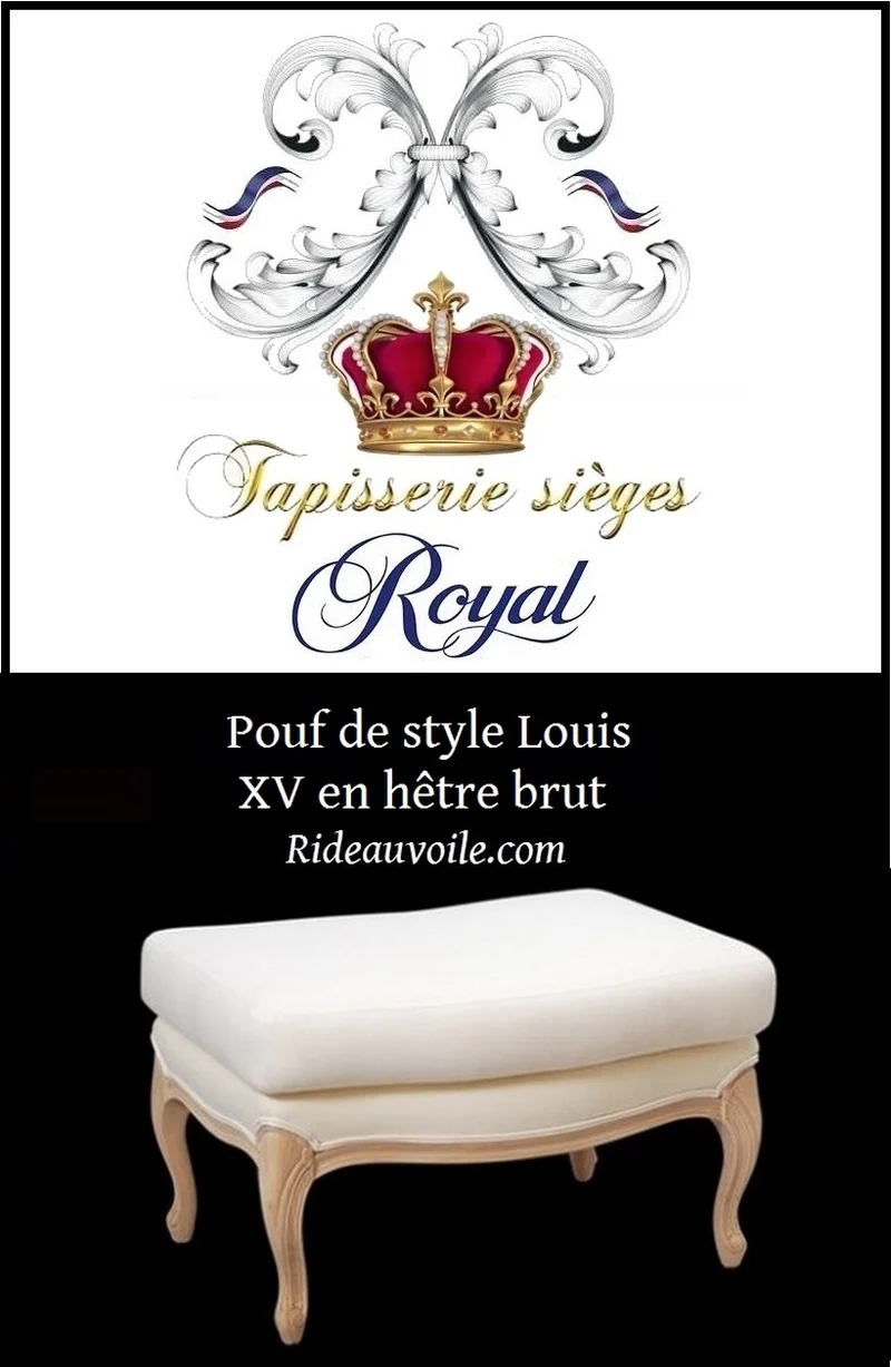 Boutique Pouf style Louis XV hêtre brut French Louis XV Style Canape Sofa Settee