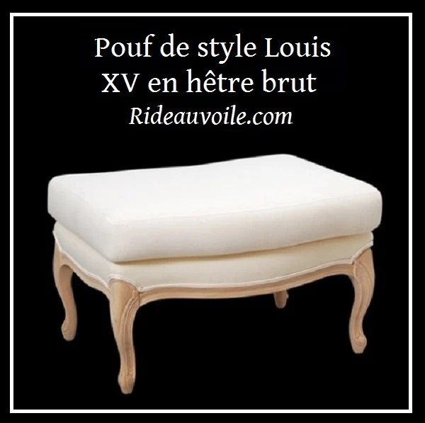 Boutique Pouf style Louis XV hêtre brut French Louis XV Style Canape Sofa Settee