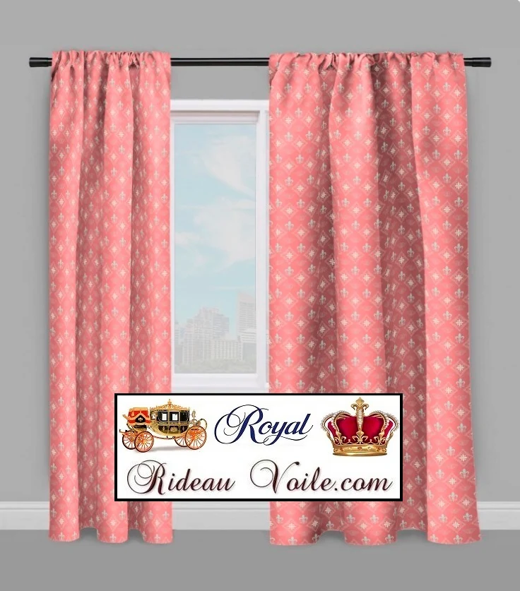 Tissu rideau ameublement au mètre style Empire Victorien Renaissance Fleur de Lys