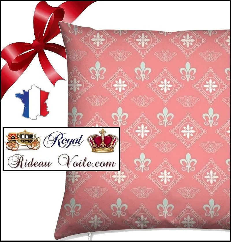 Tissu rideau ameublement au mètre style Empire Victorien Renaissance Fleur de Lys