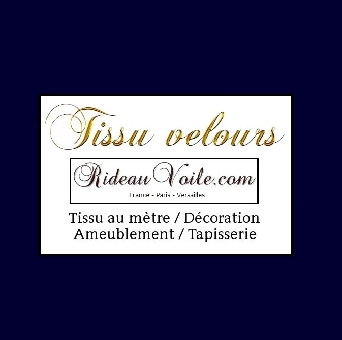 Tissu ameublement velours bleu au mètre décoration rideau coussin tapisserie siège