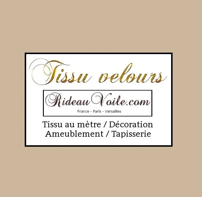 Tissu éditeur textile ameublement velours beige mètre rideau coussin canapé