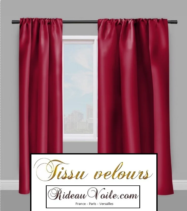 Tissu haut gamme éditeur textile velours rouge mètre ameublement rideau canapé