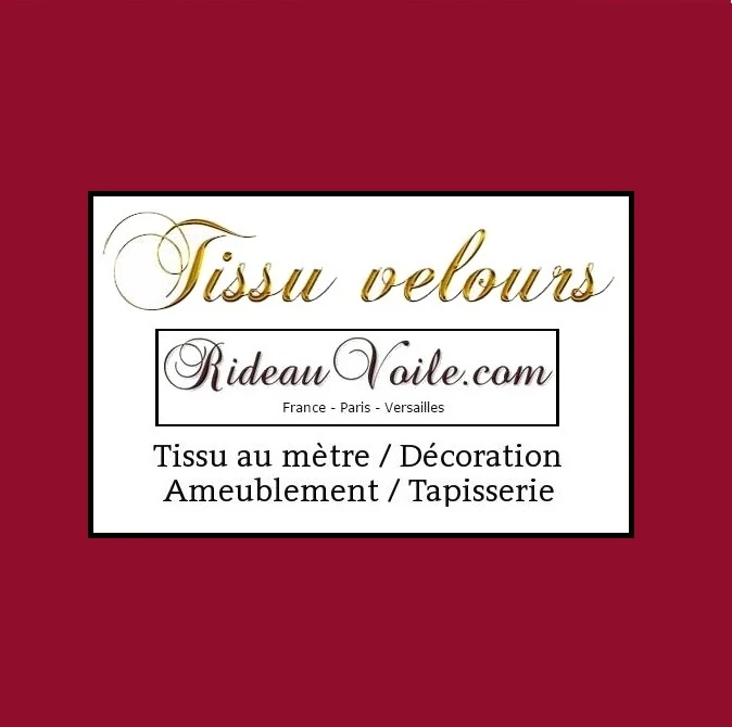Tissu haut gamme éditeur textile velours rouge mètre ameublement rideau canapé