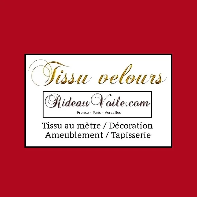 Tissu velours rouge mètre architecte intérieur ameublement rideau coussin canapé