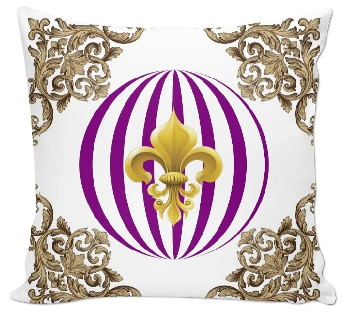 Pois rond style Baroque tissu ameublement Empire au mètre fleur de lys rideau
