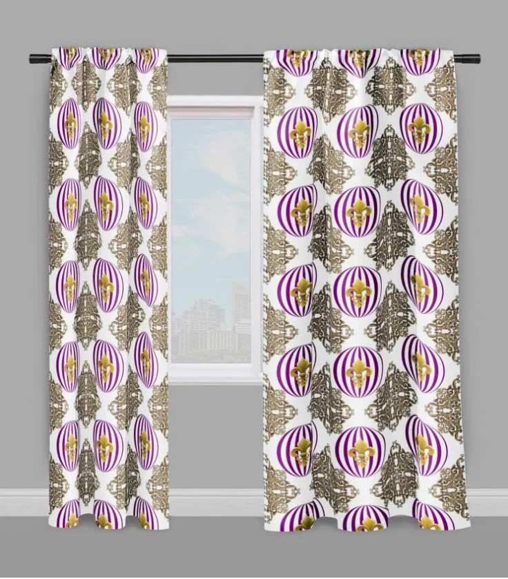 Motif Pois rond décoration intérieure Empire mètre fleur de lys French fabric curtain