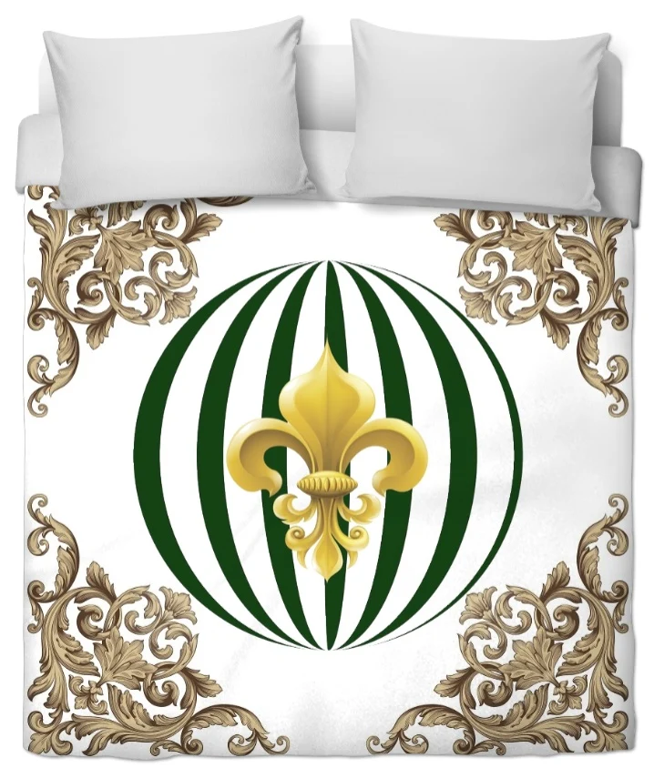 Tissus ameublement motifs pois rond Baroque Empire au mètre fleur de lys voilage